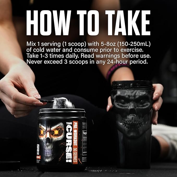 JNX SPORTS The Curse! Pre Workout Powder for Men & Women, Caffeine, Beta-Alanine, Creatine, L-Citrulline, 30 Servings, Cherry Limeade Flavor ??Boost Energy, Strength & Focus