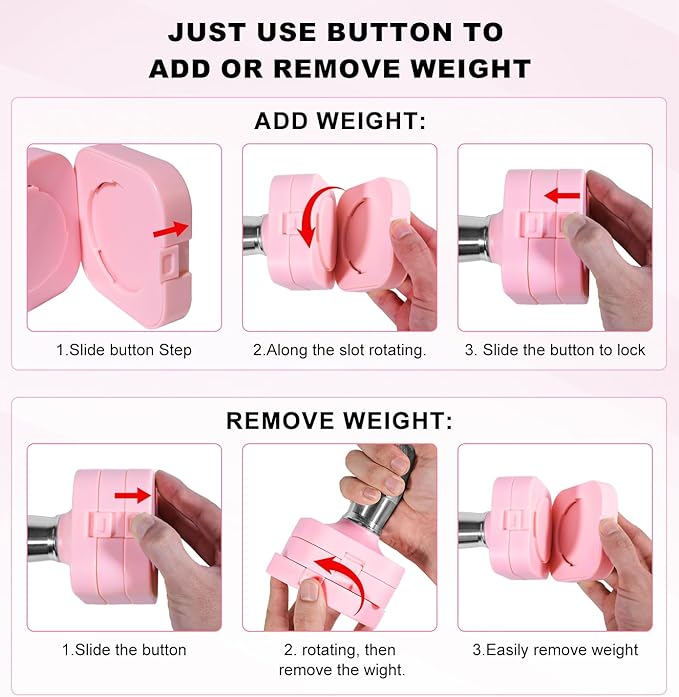 15LB 20LB 40LB 50LB Adjustable Dumbbell Set Free Weights Dumbbells Set for Women Men Hand Weights Sets Adjust Dumbbell Weight Sets for Home Gym Exercise Workout Strength Training Equipments