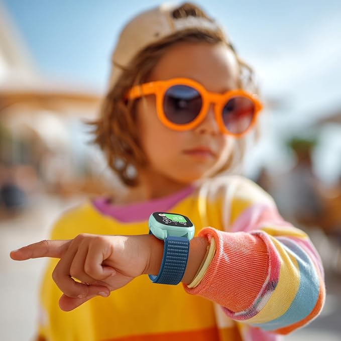 EWUONU 4 pack Adjustable Braided 20mm Band Compatible with Gizmo Watch 3 2 1/Gabb Watch 3e 3 2 1/SyncUP Kids Watch,Hypoallergenic & Durabl