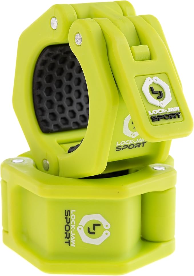 Lock-Jaw Sport Olympic Barbell Collar - Quick Release Barbell Clamp (Green)