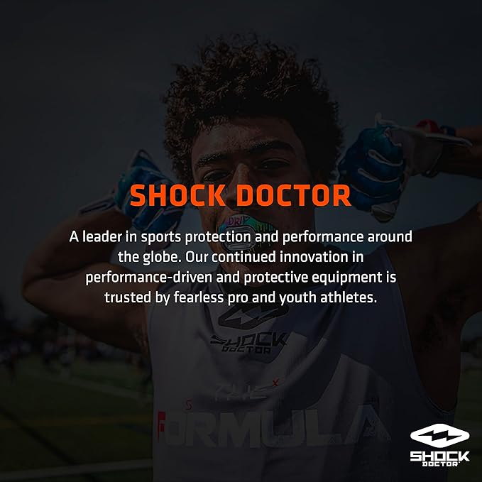 Shock Doctor Mouth Guard Sports, Hockey, Lacrosse, Baseball, Wrestling Moutguard, Gel Max Heavy Duty Protection & Custom Fit, Football Mouth Guard with Strap, Adult & Youth Mouthguard