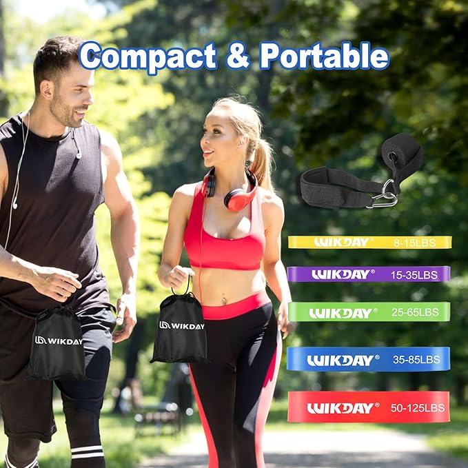 Resistance Bands, Pull Up Bands, Workout Bands for Exercise, Thick Heavy Resistance Band Set with Door Anchor, Elastic Bands for Body Stretching, Crossfit Training at Home/Gym Men & Women Women