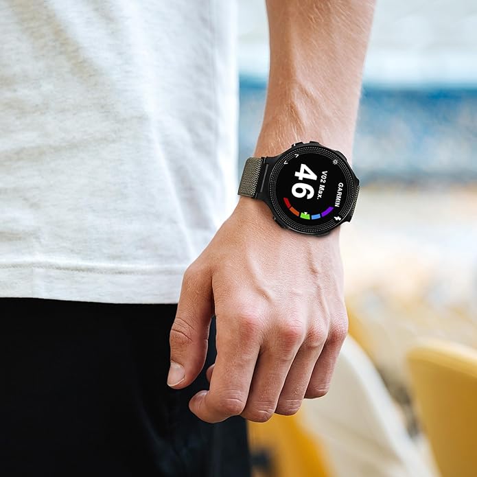 Elastic Nylon Watchband Compatible with Garmin Forerunner 235/220/230/620/630/735XT,Soft Adjustable Sport Stretchy Replacement Strap for Forerunner 235 Lite/Approach S20/S6/S5 Accessory