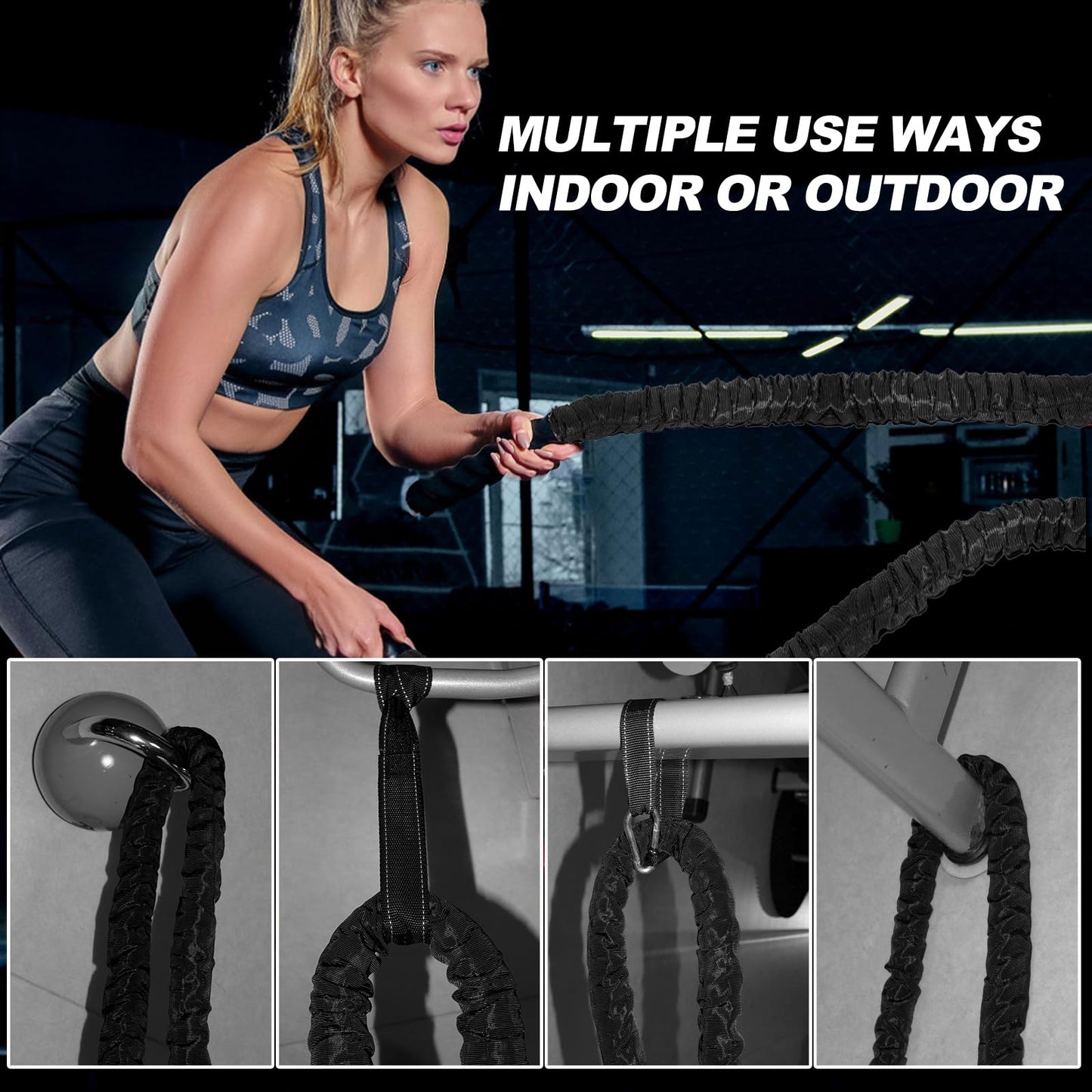 Battle Rope 40FT Battle Rope for Exercise Workout Rope Exercise Rope Battle Ropes for Home Gym