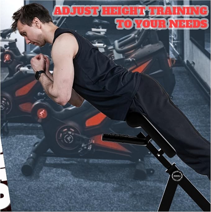 Roman Chair,Back Extension Bench,Multi Functional Ab Bench, Hyperextension Bench Abdominal Exercise, Leg Strength Trainer Home Men Women Full Body