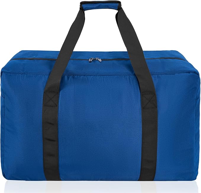 Travel Duffle Bag, 70L Gear Bag for Men and Women, Storage Bag Ideal for Overnight Camping and Weekend Getaways, Dark Blue