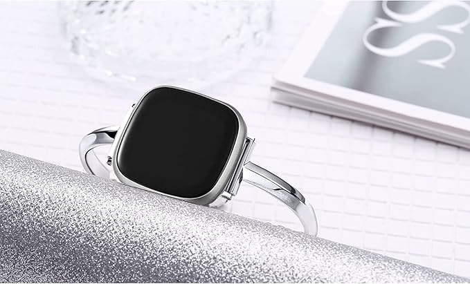 Silm Band Compatible with Fitbit Versa 4/Fitbit Sense 2 Band Cute Women, Bling Jewelry Metal Strap Replacement Compatible for Fitbit Sense/Versa 3 Women (Silver)