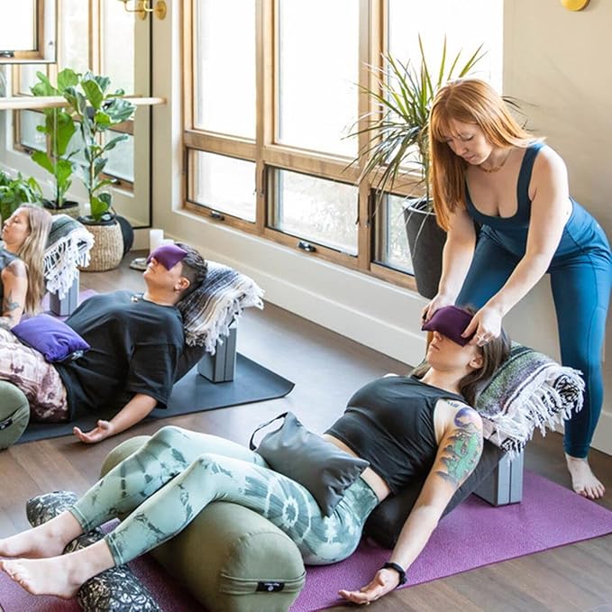 Hugger Mugger Peachskin Eye Pillow - Use Heated or Chilled, Natural Herbal Filling, Relaxing Scent, Light Weight, Soft Fabric