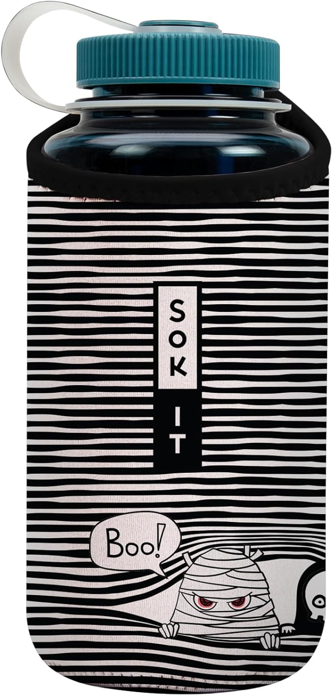 Sok It BotlSok Water Bottle Sleeve Insulated Neoprene Cover (Peek-A-BOO, Fits 32oz Nalgene)
