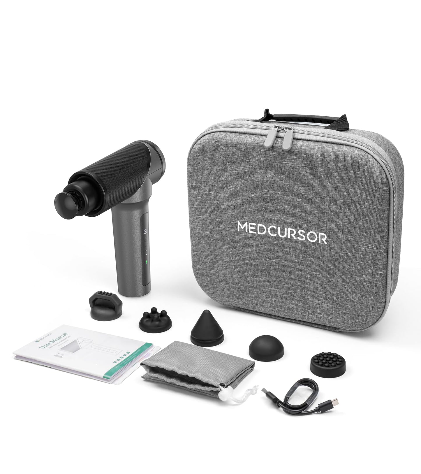 Medcursor Massage Gun - High Intensity Brushless Motor, Handheld Percussion Deep Tissue Massager