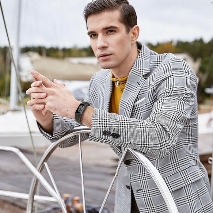 Sport Loop Nylon Watch Bands Compatible with Fitbit Charge 6/5, Adjustable Breathable Replacement Soft Nylon Loop Wristband for Women/Men