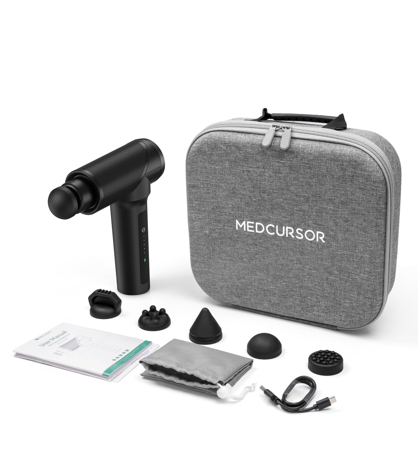 Medcursor Massage Gun - High Intensity Brushless Motor, Handheld Percussion Deep Tissue Massager