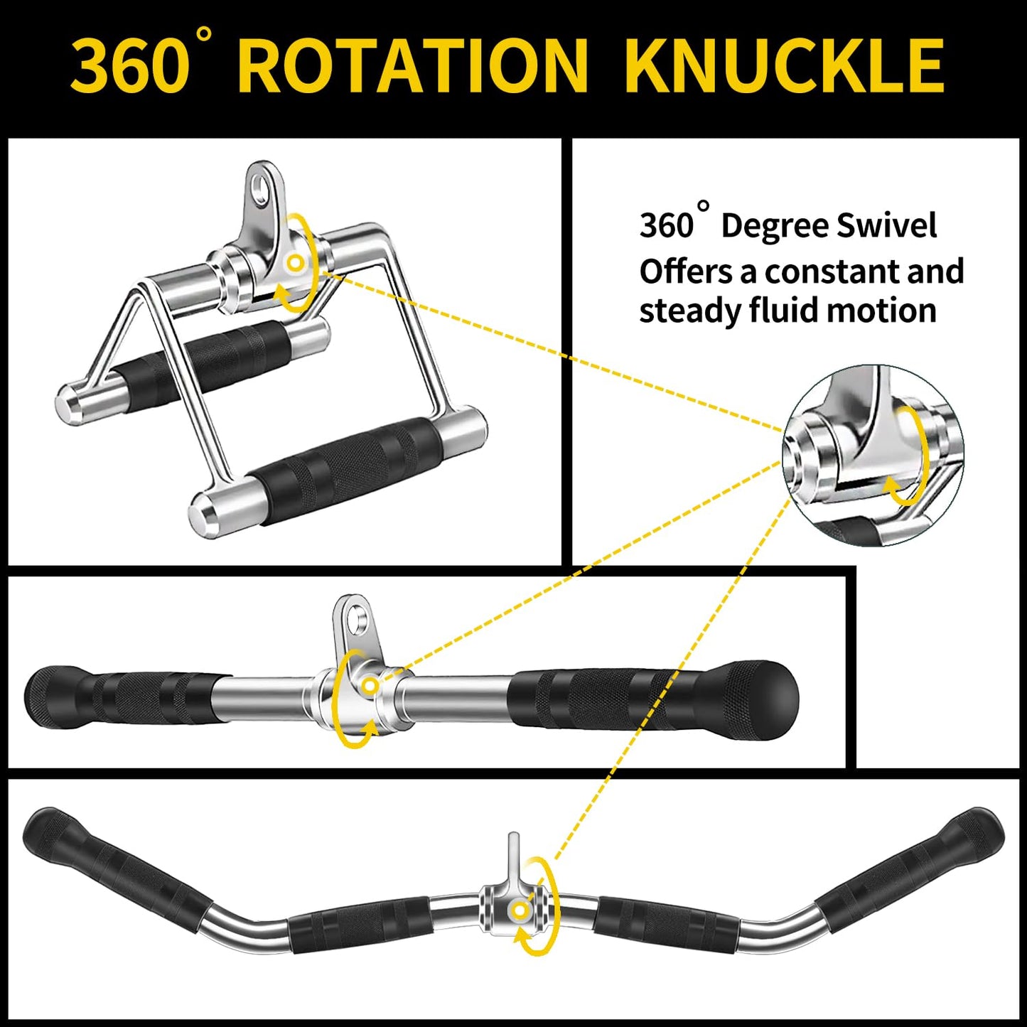 WNOEY Cable Machine Attachment, LAT Pulldown Attachments, Home Gym Accessories, Triceps Pull Down