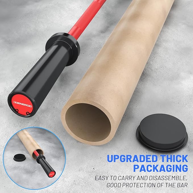 4ft Olympic Barbell 20KG Bar Load 500lbs Capacity Available Men's Barbell with Hard Chrome Sleeves for 2" Olympic Plates