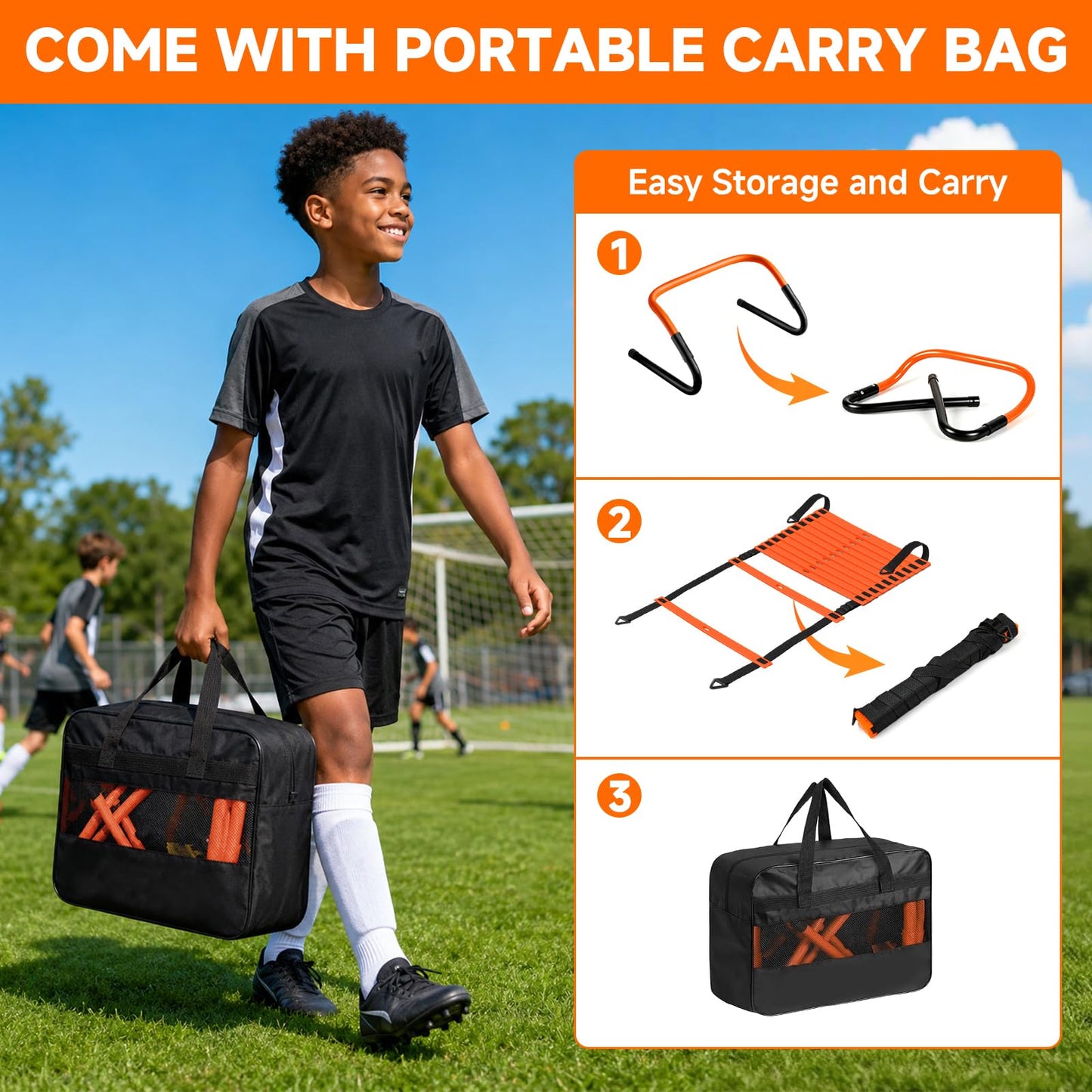 Agility Ladder, Soccer Football Training Equipment Agility & Speed Training