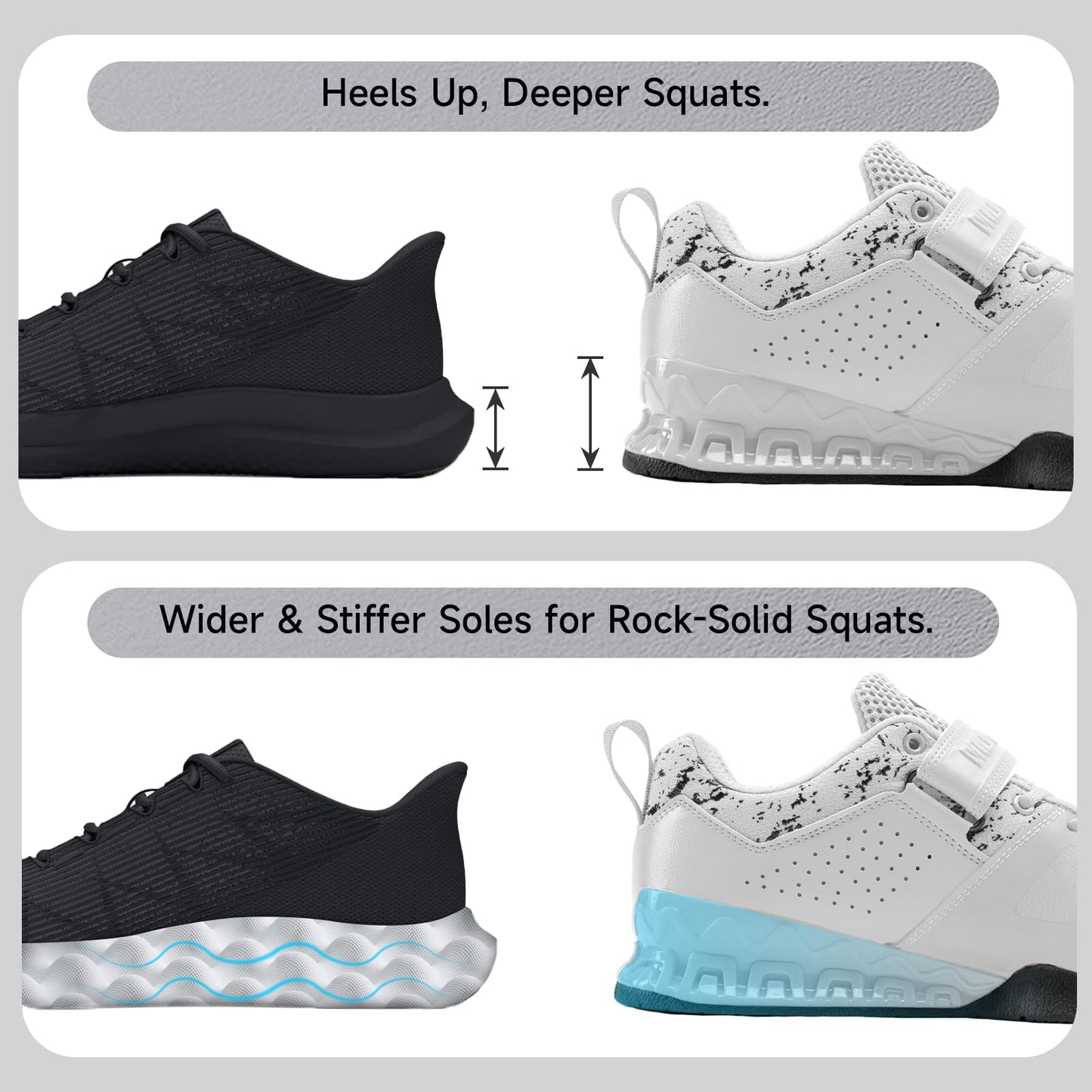 MANUEKLEAR Weight Lifting Shoes Men, Professional Training Weightlifting Shoes, Squat Shoes for