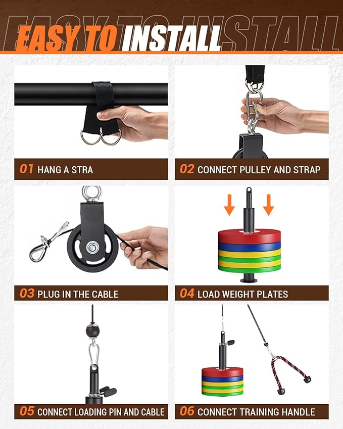 Smith Machine, Power Cage Squat Rack with Cable Crossover, Dual Pulley System, Pull-Up Bar, Home Gym Workout Equipment with Attachments for Strength Training and Weightlifting