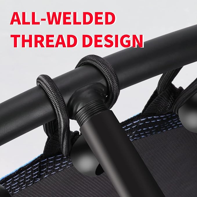 Newan 40"-48" Silent Mini Trampoline Fitness Trampoline Bungee Rebounder Jumping Cardio Trainer Workout for Adults-Max Limit 330lbs