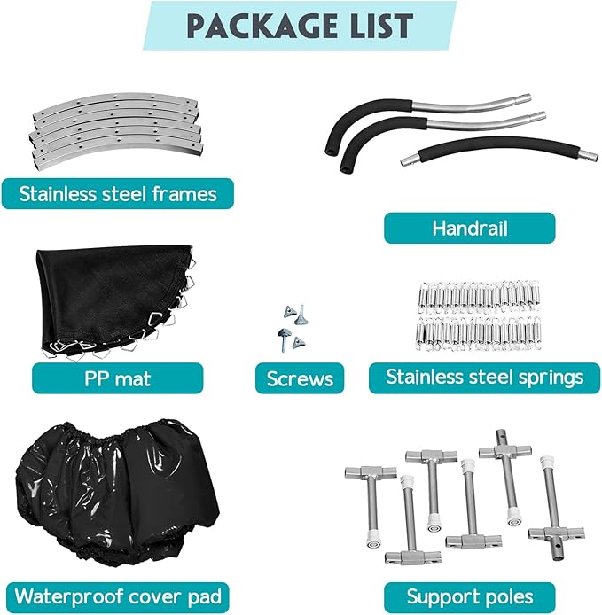 36-Inch Kids Trampoline with Handle - Indoor Mini Tranpoline for Toddlers, Small Fitness Rebounder for Indoor and Outdoor Use