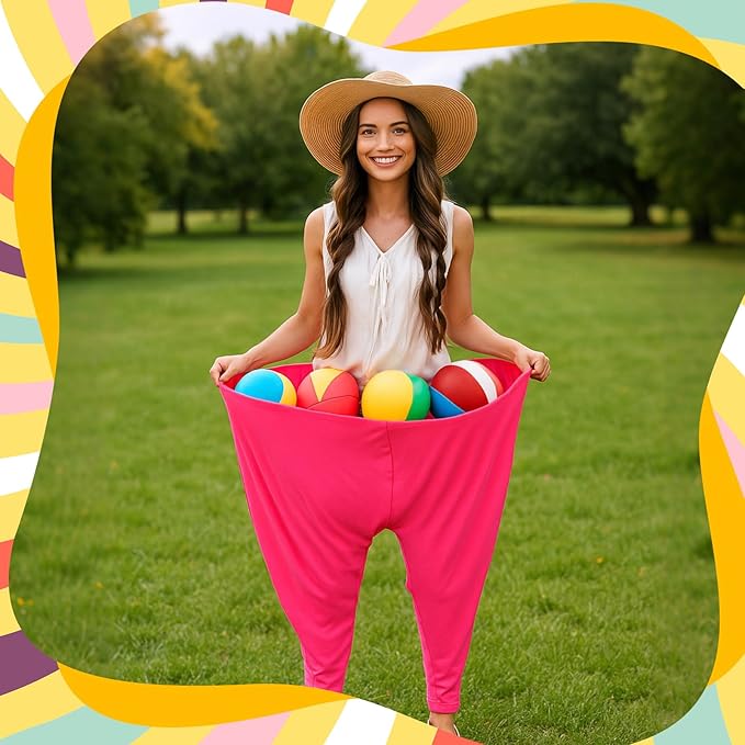 4 Pcs Granny Pants Yard Game Giant Pants Outdoor Game for Adults Outdoor Recreational Tossing & Catching Prop for Family Gatherings, Friends Party, Backyard BBQ Party