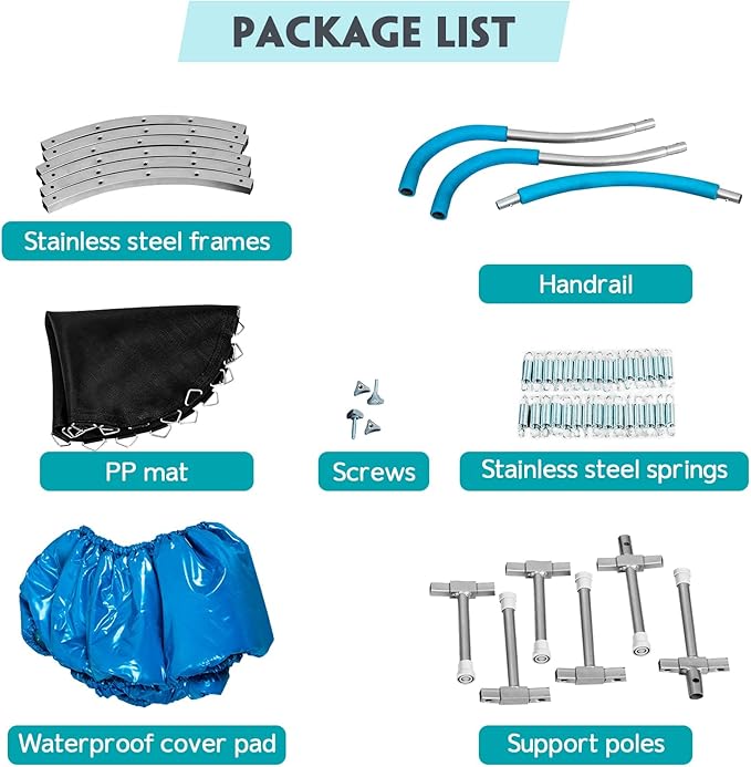 36-Inch Kids Trampoline with Handle - Indoor Mini Tranpoline for Toddlers, Small Fitness Rebounder for Indoor and Outdoor Use