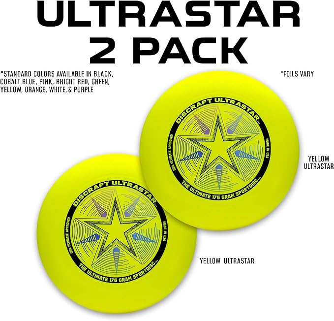 Discraft Ultrastar Ultimate Discs 1 & 2 Packs, Standard Size, for Competitive & Casual Play