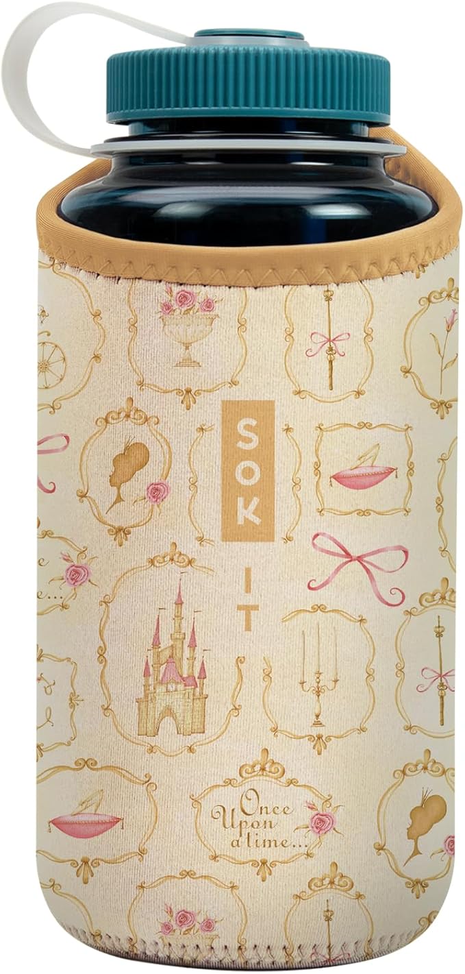 Sok It BotlSok Water Bottle Sleeve Insulated Neoprene Cover (Happily Ever After, Fits 32oz Nalgene)