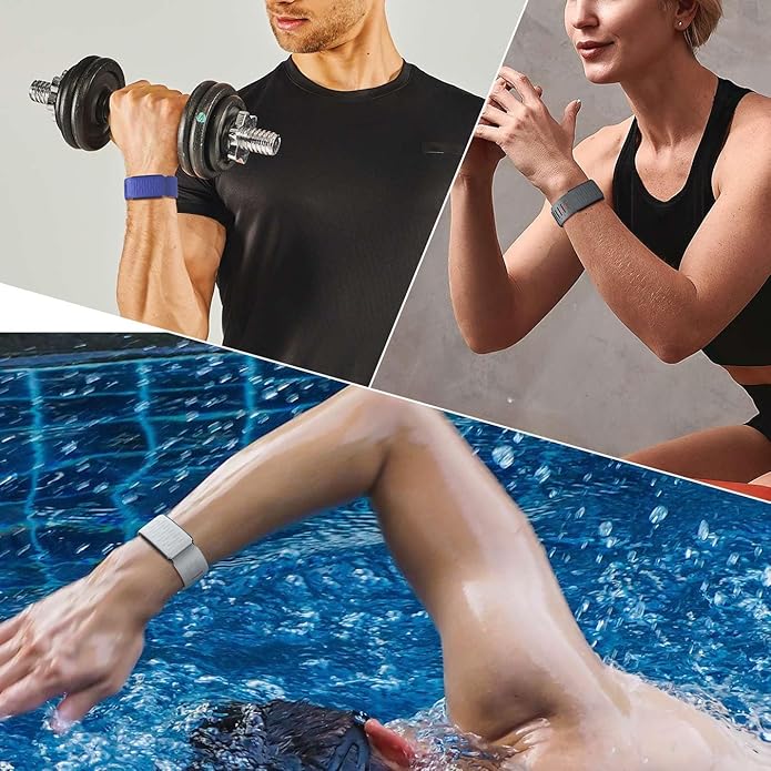 Men Women Soft Silicone Wristband Compatible with Whoop 4.0 Band Strap, Replacement Adjustable Breathable Sport Band for Whoop 4.0 & U-shaped Metal Frame