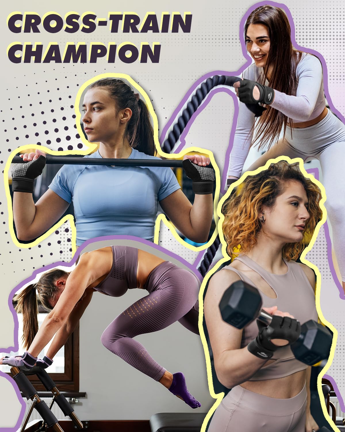 Trideer Weight Lifting Gloves for Women & Men, Wrist Support & Padded Palm