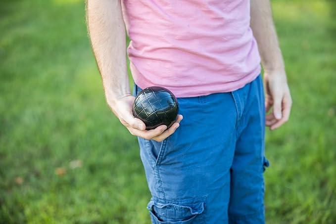 Triumph Sports Triumph 100mm Classic Bocce Ball Set - Includes 8 Bocce Balls, Jack and Carry Case