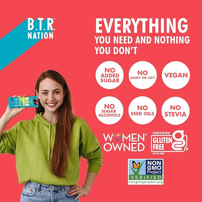 B.T.R. Nation Superfood Keto Protein Bars, Plant Based Vegan - Cinnamon Cookie Dough & Dark Chocolate Brownie | 12 Pack of Each | Low Carb, GF & Calorie, No Sugar Alcohols, Boosted with Superfoods