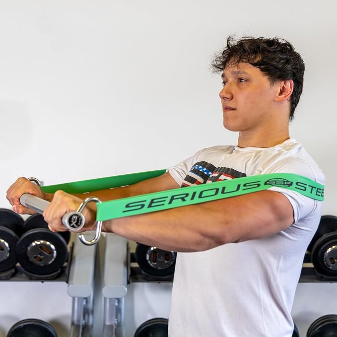 Serious Steel Fitness 37" Resistance Training Bands (Portable Exercise Band System Training Bands- Great for Individuals Looking for Tension Throughout The Exercise)