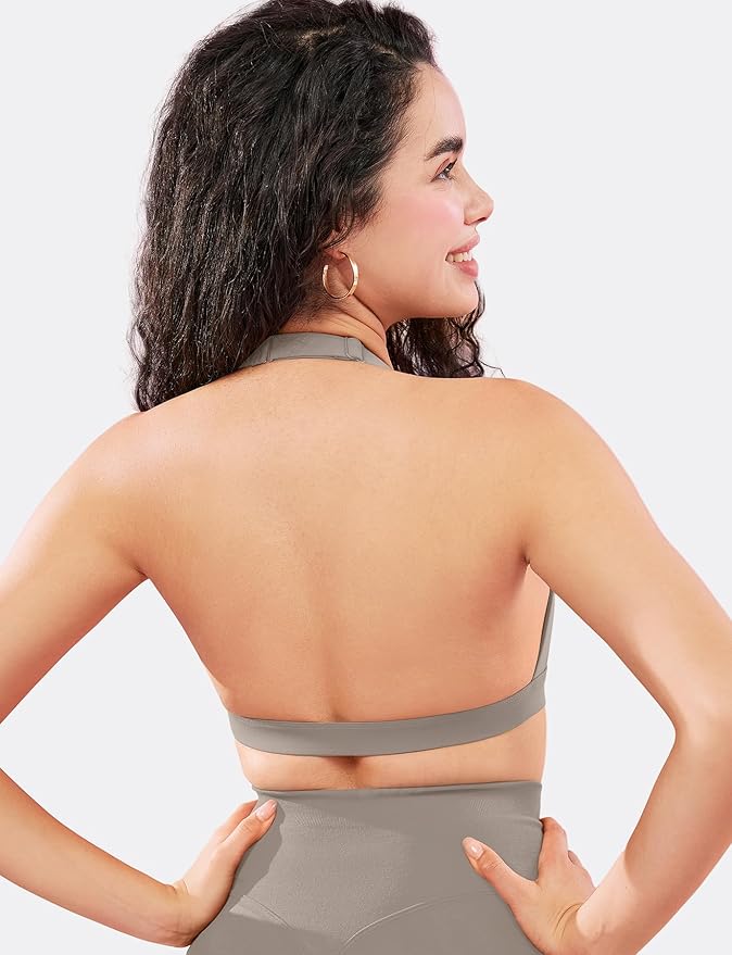 VOYJOY Sports Bras for Women Basic Wireless Bra Crop Workout Yoga Bra Sexy Tank Top