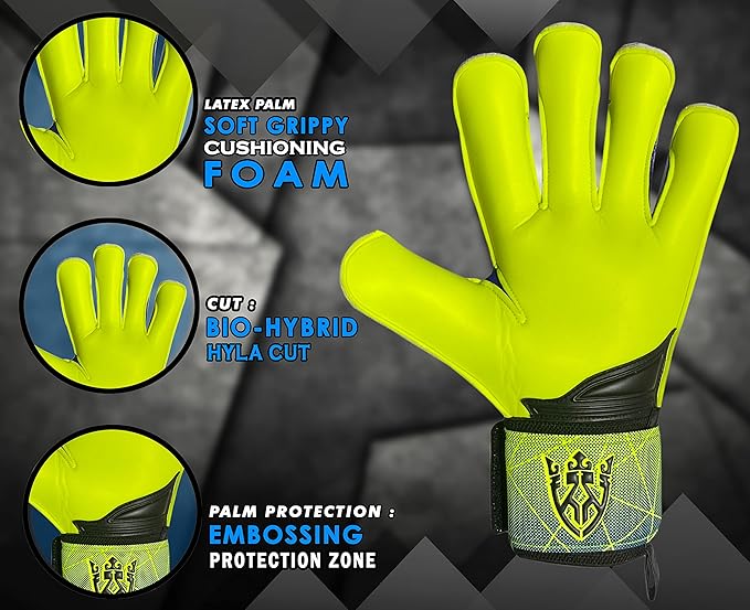 Soccer Goalie Goalkeeper Gloves for Kids Boys Youth & Adult,Latex Strong Grip Palms with Removable Finger Spines Protection Children Football Gloves for Training/Match(Sizes 5-10,6 Styles)