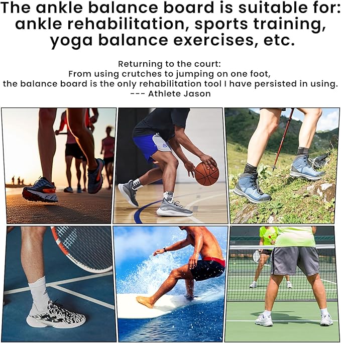 Ankle Balance Board Foot Strengthener Trainer Ideal for Sprained Ankle Recovery Stability Exercises and Physical Therapy Plus Posture Corrector and Foot Stretcher for Plantar Fasciitis Relief
