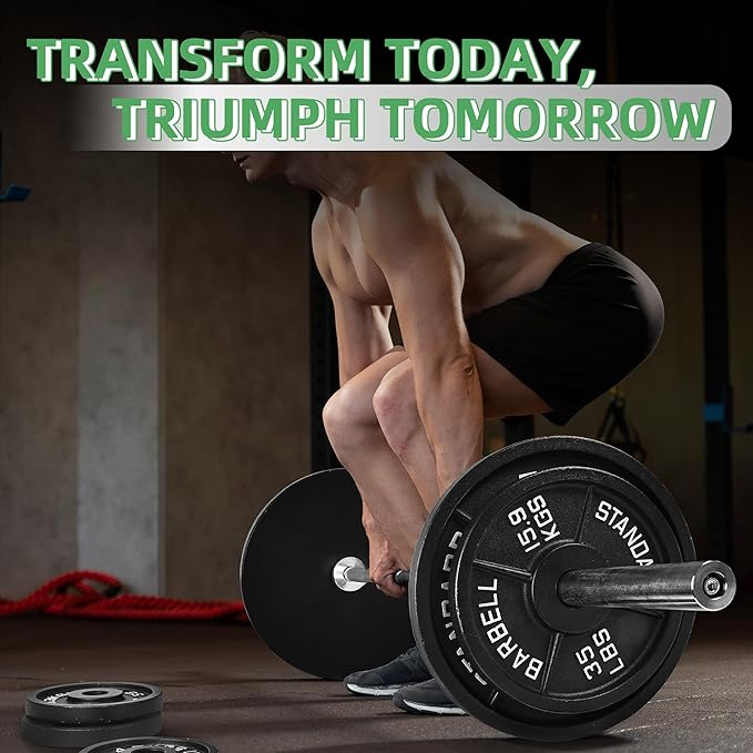 Olympic Cast Iron 2-Inch Weight Plate for Strength Training & Weightlifting, Home Gym, Multiple Weights Available