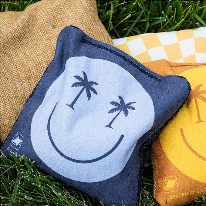 ACA Synergy Soft Professional Cornhole Bags Dual Sided Regulation 6x6 Set of 4 Retro Stripes Sasquatch