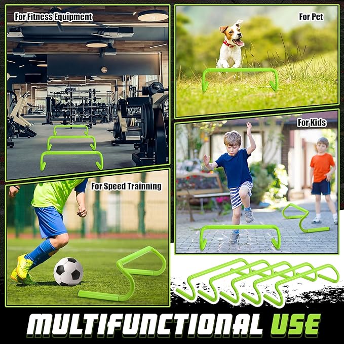 5 Pcs Speed Agility Training Hurdles Detachable Durable Equipment Plyometric and All Purpose Speed Training Hurdle Equipment for Athletes Soccer Basketball