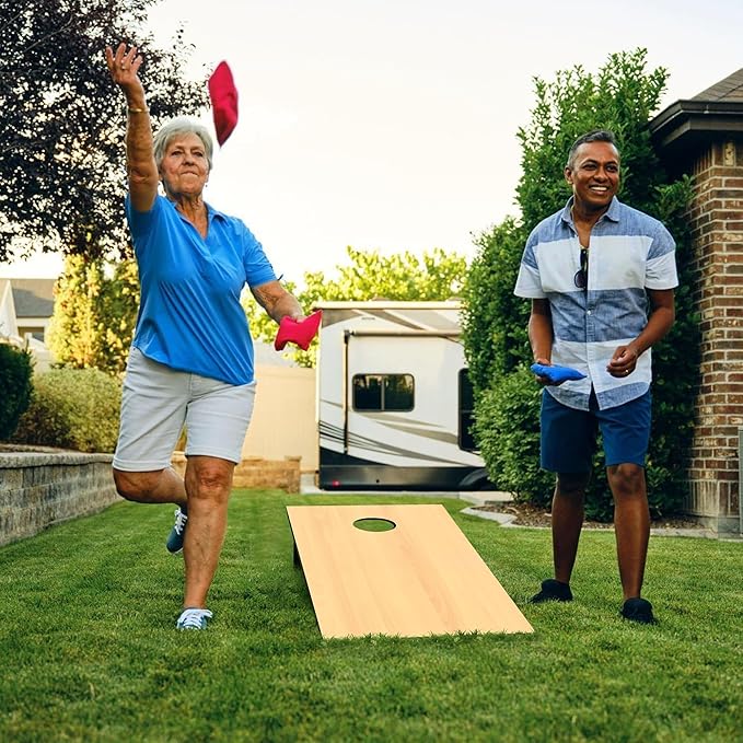 4x2 Ft Cornhole Boards Set, Premium Regulation Size Cornhole Boards with 8 All-Weather Bean Bags, Carrying Case and Scoreboard