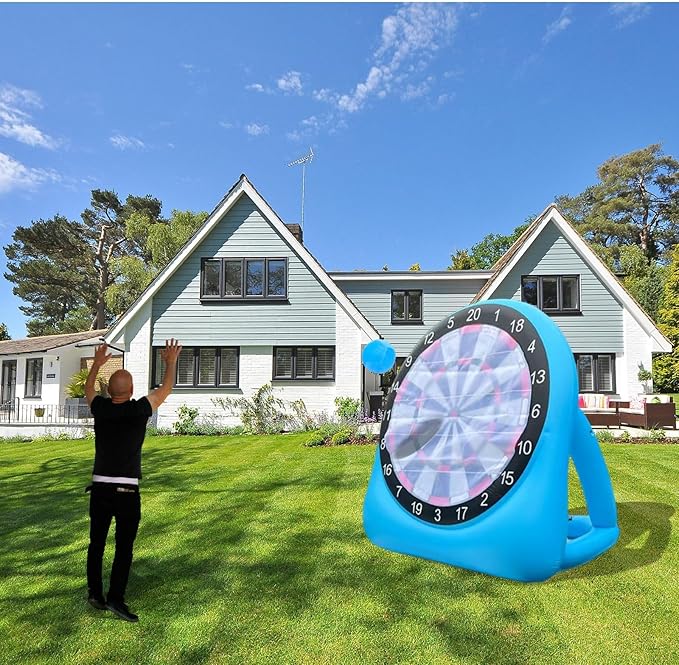 6ft Large Giant Inflatable Dartboards Jumbo Soccer Target Darts Outdoor, Yard, Lawn, Carnival Games for Adult Family,Kids,Toddler Golf,Kick Ball,Rugby Camping Games