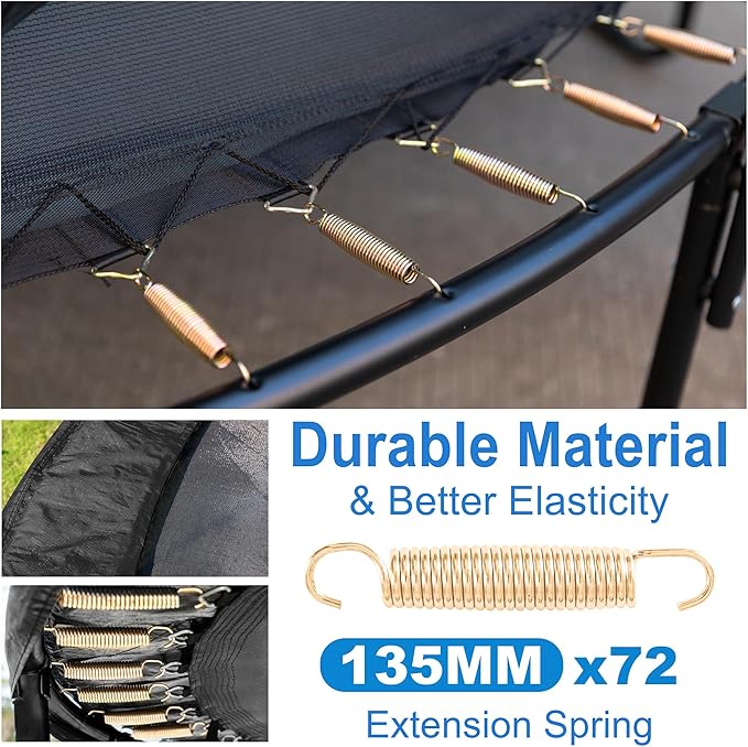 Trampoline 12FT 14FT Enclosure Net Outdoor Jump for Kids and Adults Round ASTM Approved Heavy-Duty Bounce Mat with Enhanced Weight Capacity