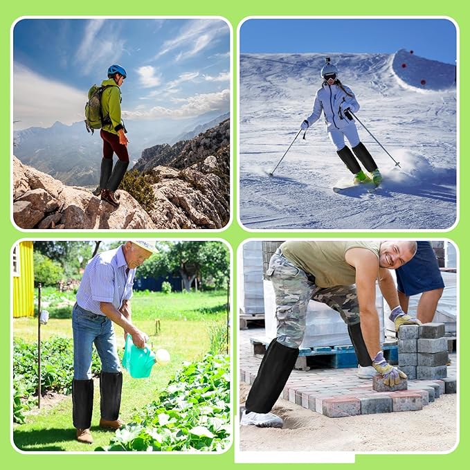 2 Pcs Lawn Care Leg Gaiters, Adjustable Leg Protectors Waterproof Garden Trimming Legs Chaps Legs Guard for Landscaping Farm Working Outdoor Hunting Hiking