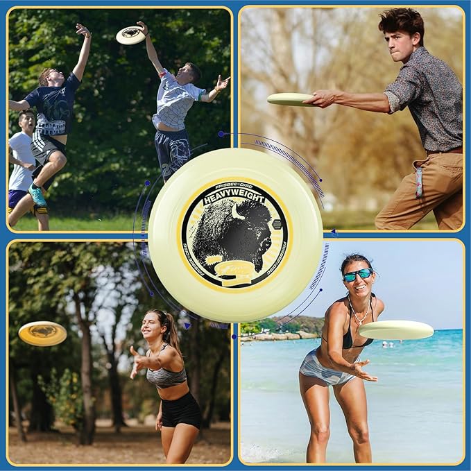 Wham-O Frisbee Heavyweight 200g, 11 Inch Flying Disc, Long Distance, Durable and Stable Sports Disc for Outdoor Activities and Family Fun