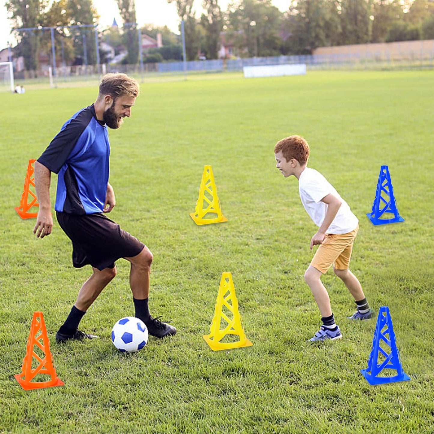 ZEAYEA 30 Pack Agility Training Sport Cone, 9 Inches Soccer Cones with Carry Bag, Basketball