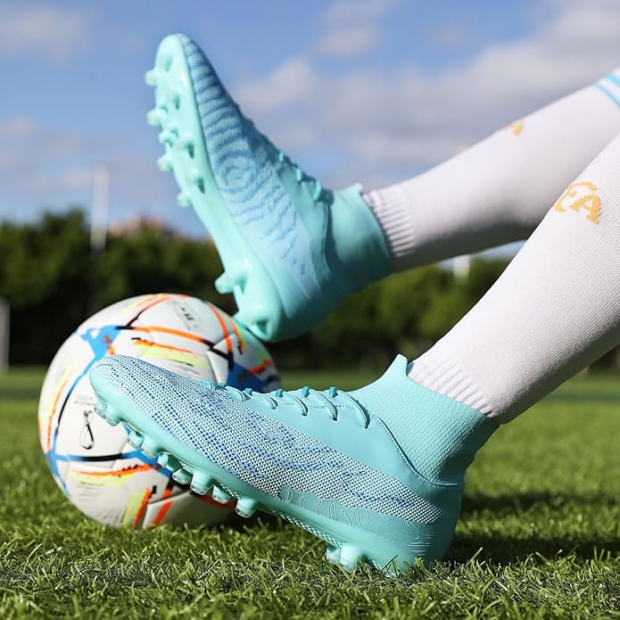 Soccer Cleats for Mens Womens Football Shoes Turf Soccer Shoes Indoor/Outdoor High-top Football Cleats AG/FG
