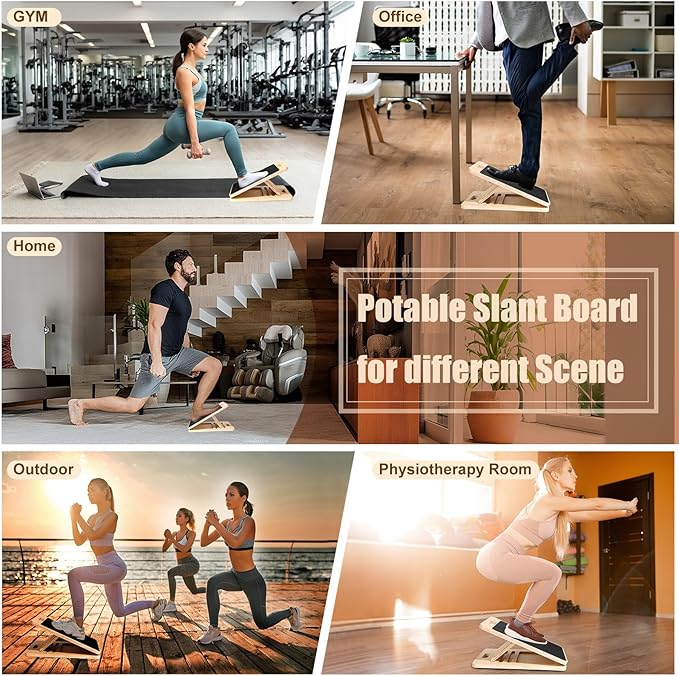 Balance Board for Adults-Anti-Slip Wobble Slant Board for Physical Therapy,Office Balance Beam,Core Strength Trainer-Wooden Rocker Board