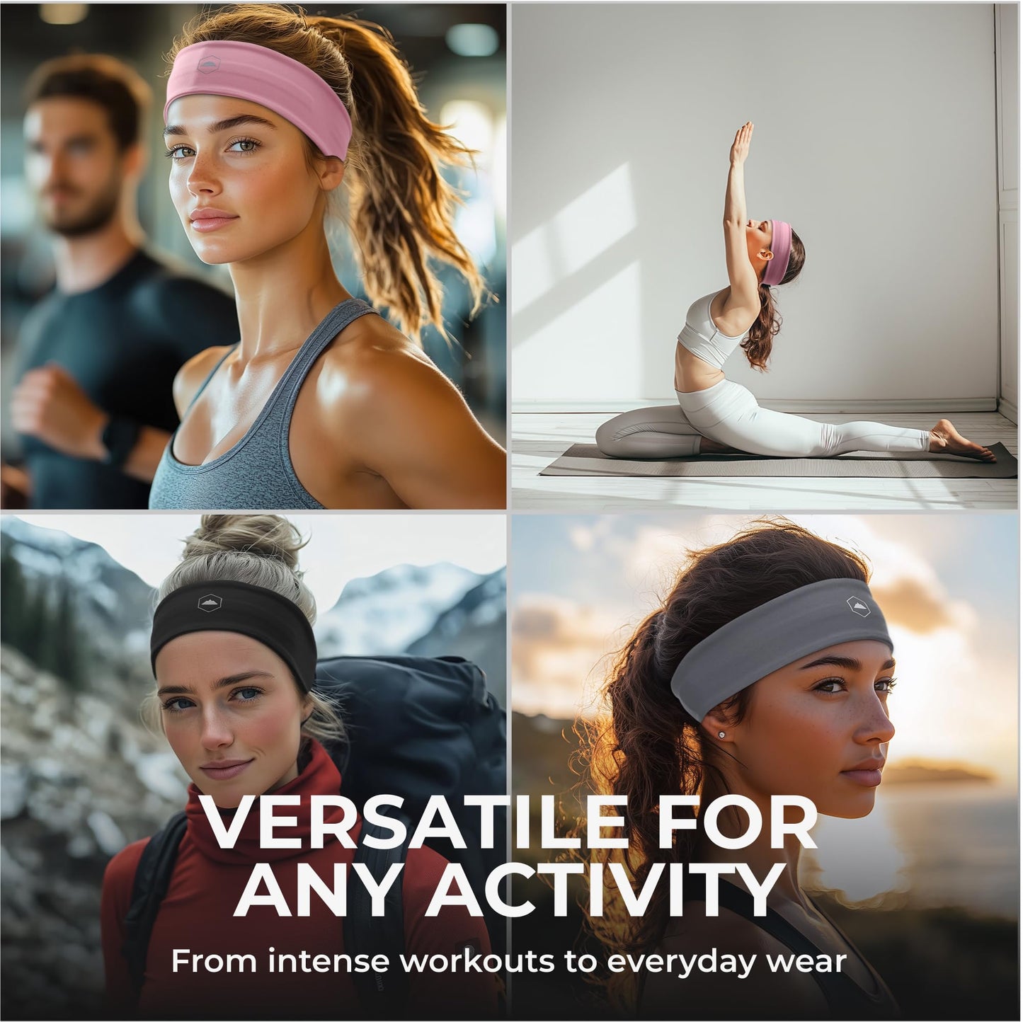 Mens Headband | Sweat Headbands for Men Working Out Running Sports Gym – Athletic Cycling Football