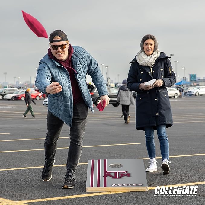 2' x 3' Solid Wood Cornhole Set with Direct Print HD Team Graphics – Great Gift for Any NCAA Fan! Bean Bag Toss Family Outdoor Games