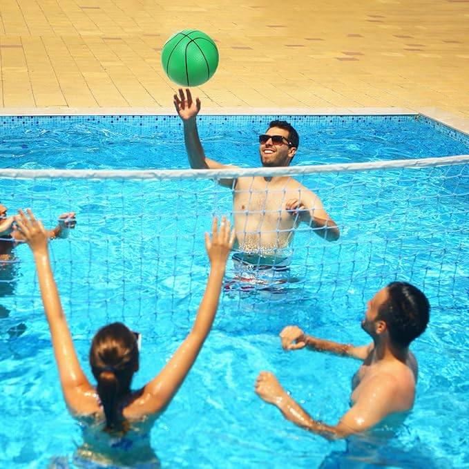 8 Pack Mini Basketballs, 7" Small Pool Basketball with Pump, Inflatable PVC Basketball Hoop Indoor, Replacement Basketballs for Pool, Sports Party, Water Games, Outdoor Play