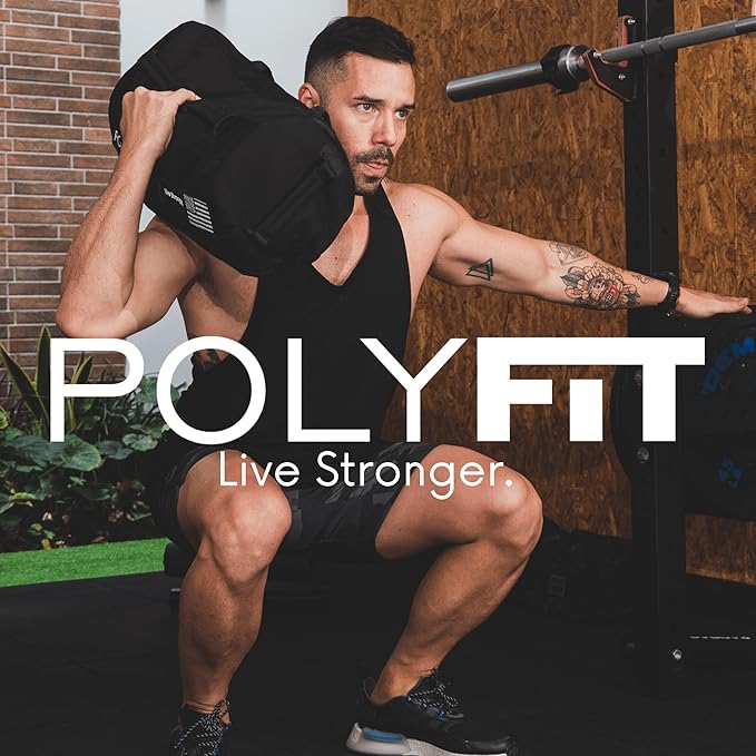 Polyfit Sandbag Pro - Workout Sandbag with Triple Closure Filler Bag and Reinforced Nylon Webbing - Sand Not Included - Multiple Colors & Sizes
